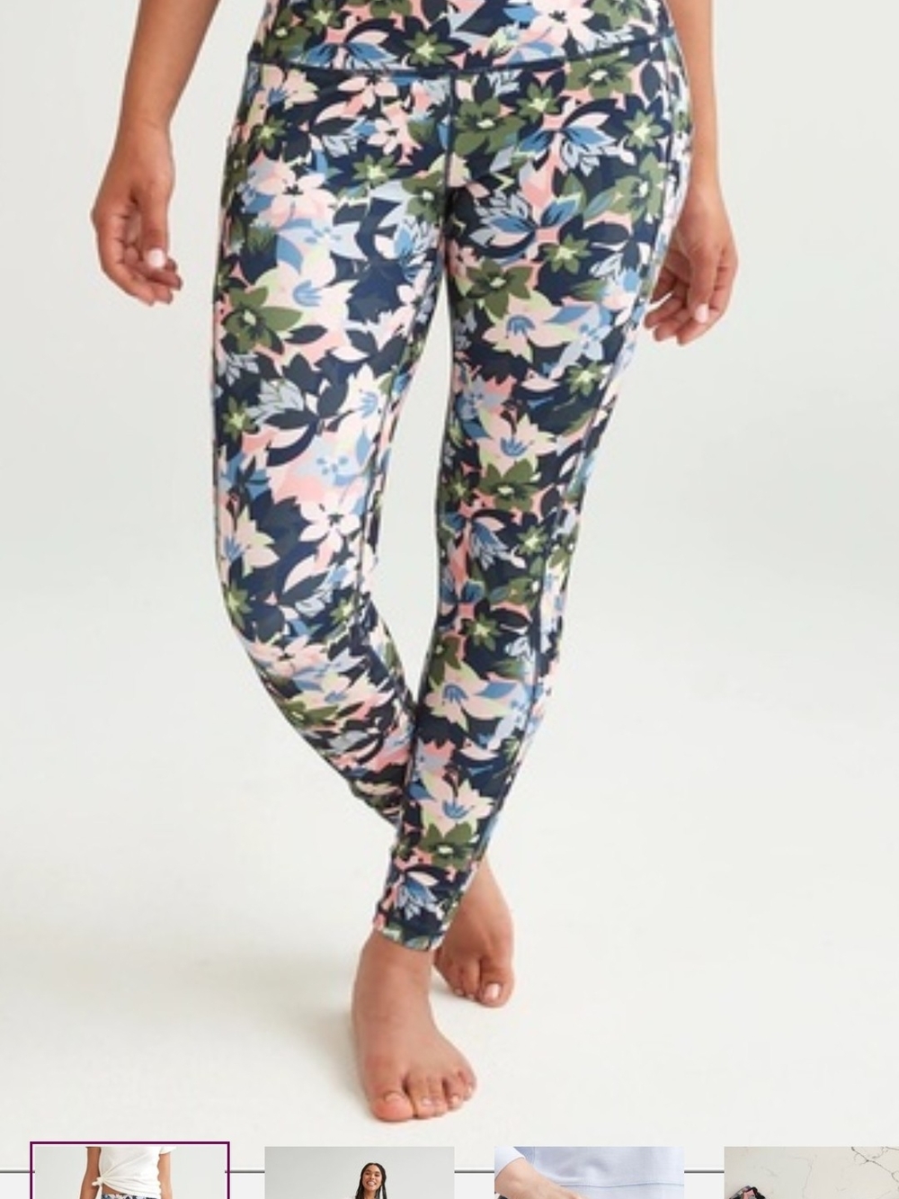 BNWOT Vera Bradley Floral Print Leggings in Navy, Pink, Green